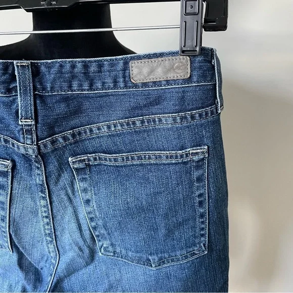 AG Adriano Goldschmied Jodi High Rise Slim Flare Crop Raw Hem Jeans EUC Size 29